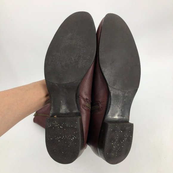 Juicy Couture Wine Red Morrel leather Knee High Boots size 10 - Picture 14 of 16